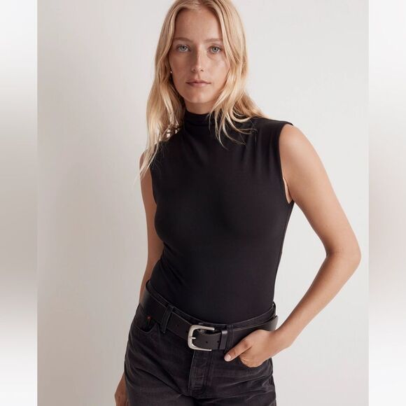 NWT Madewell Funnelneck Cropped Muscle Tee - Picture 1 of 7
